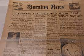 News headlines announcing the partition | Imagine sipping yo… | Flickr